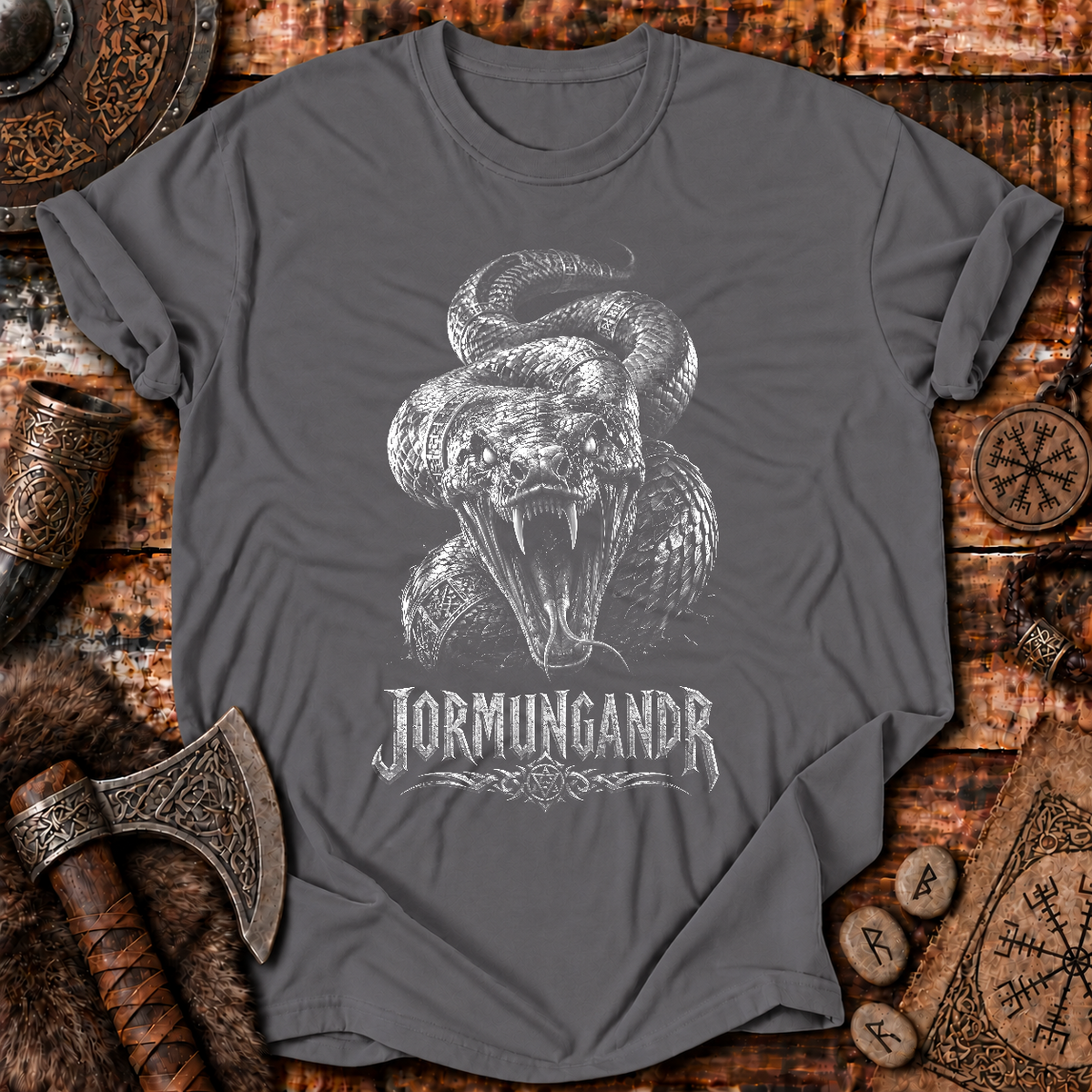 Jormungandr Viking Snake T-Shirt
