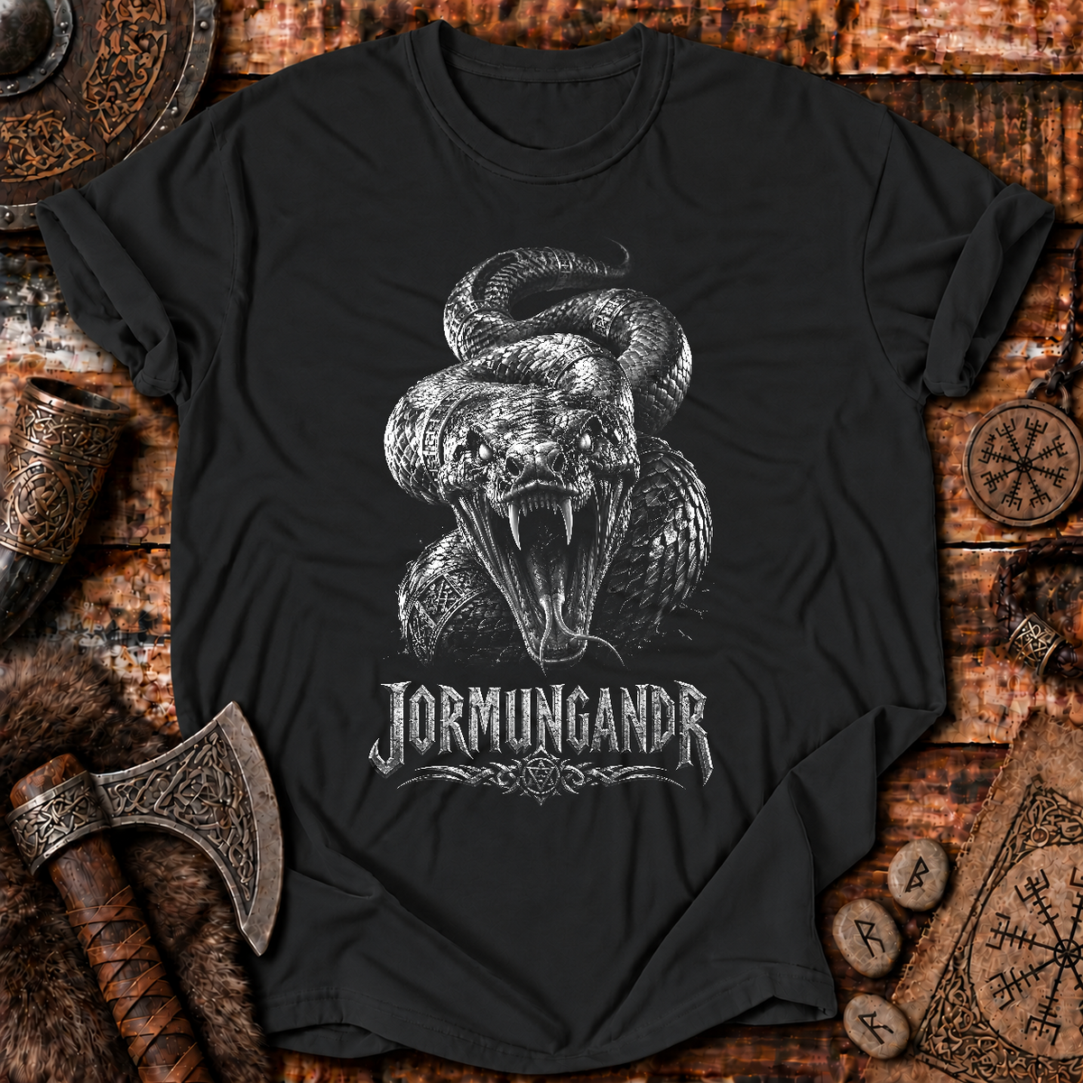 Jormungandr Viking Snake T-Shirt