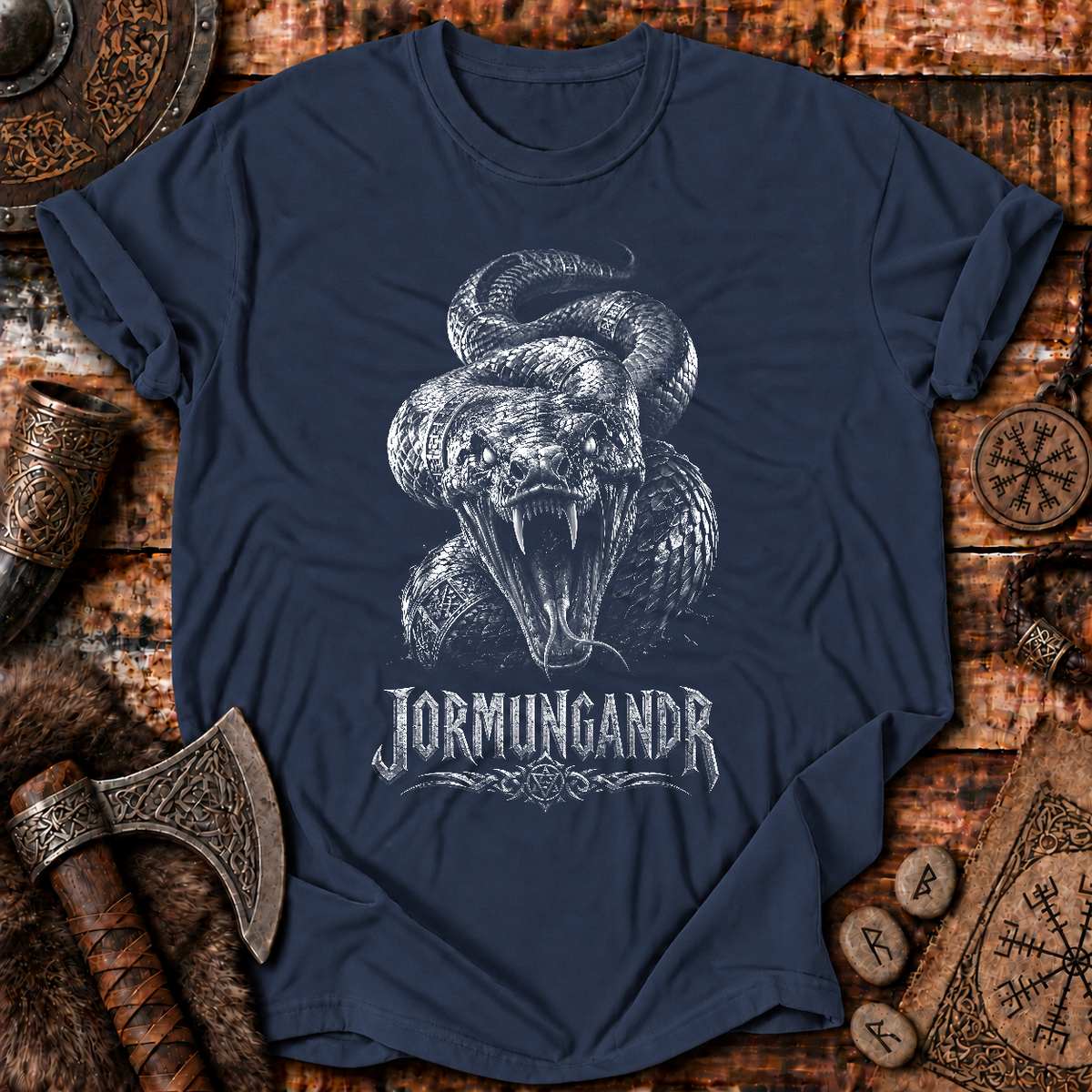 Jormungandr Viking Snake T-Shirt