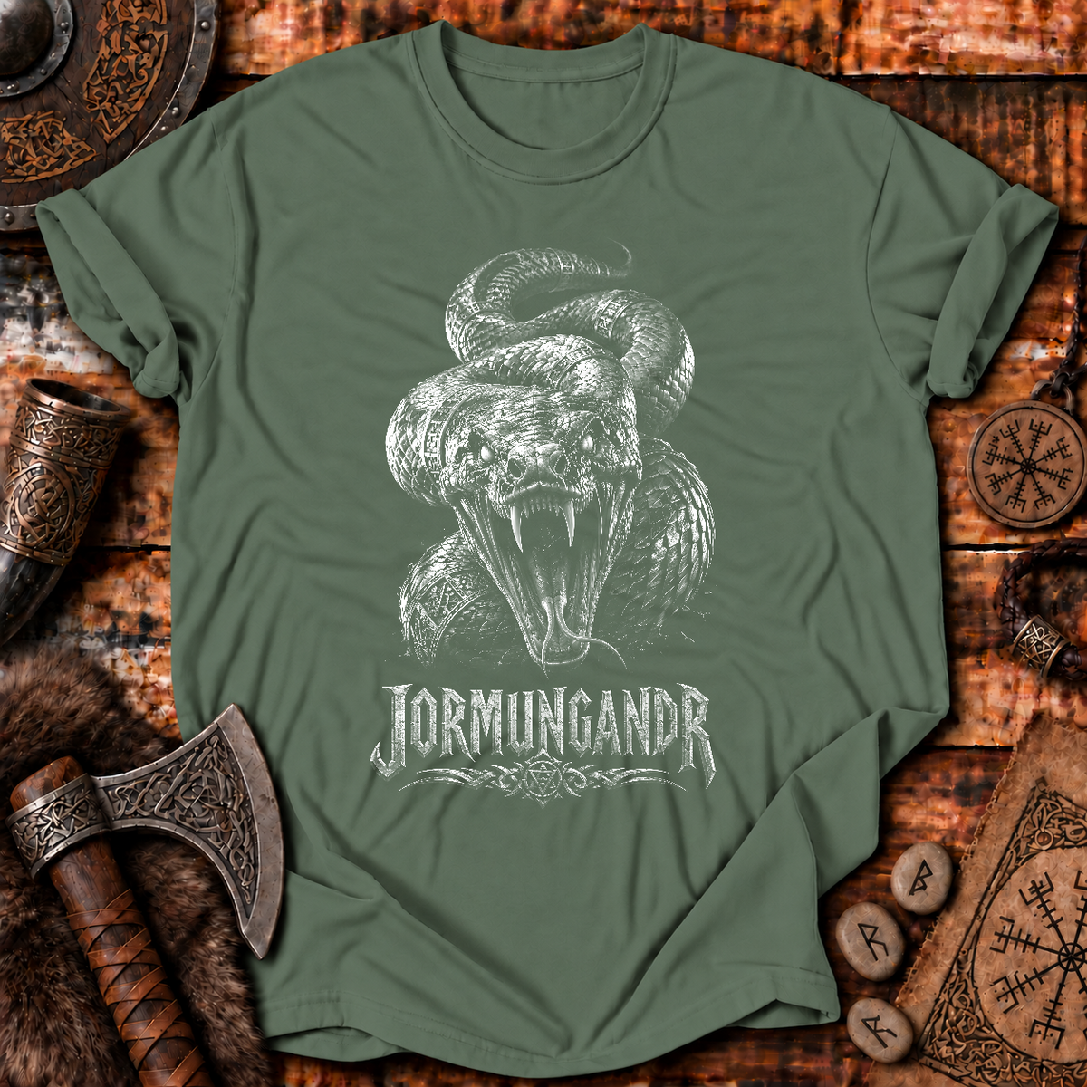 Jormungandr Viking Snake T-Shirt