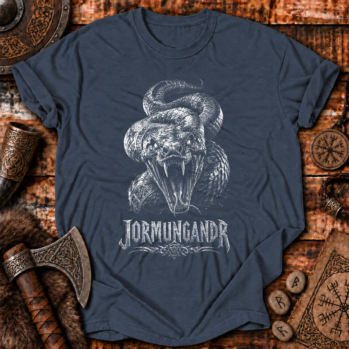 Jormungandr Viking Snake T-Shirt