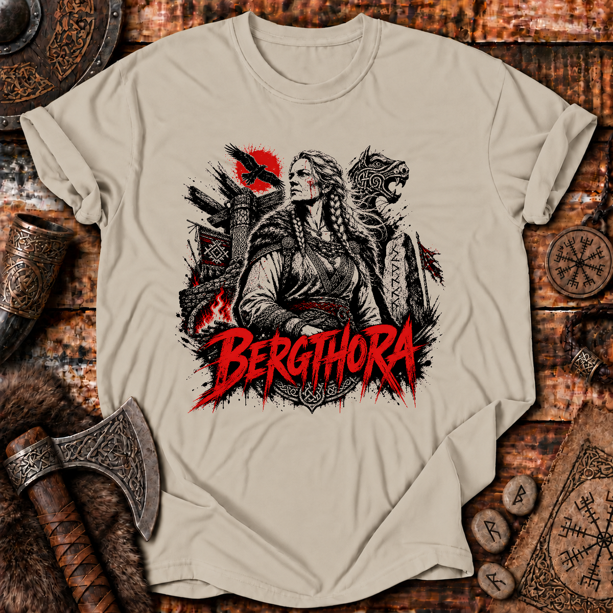 Bergthora Viking Shieldmaiden T-Shirt