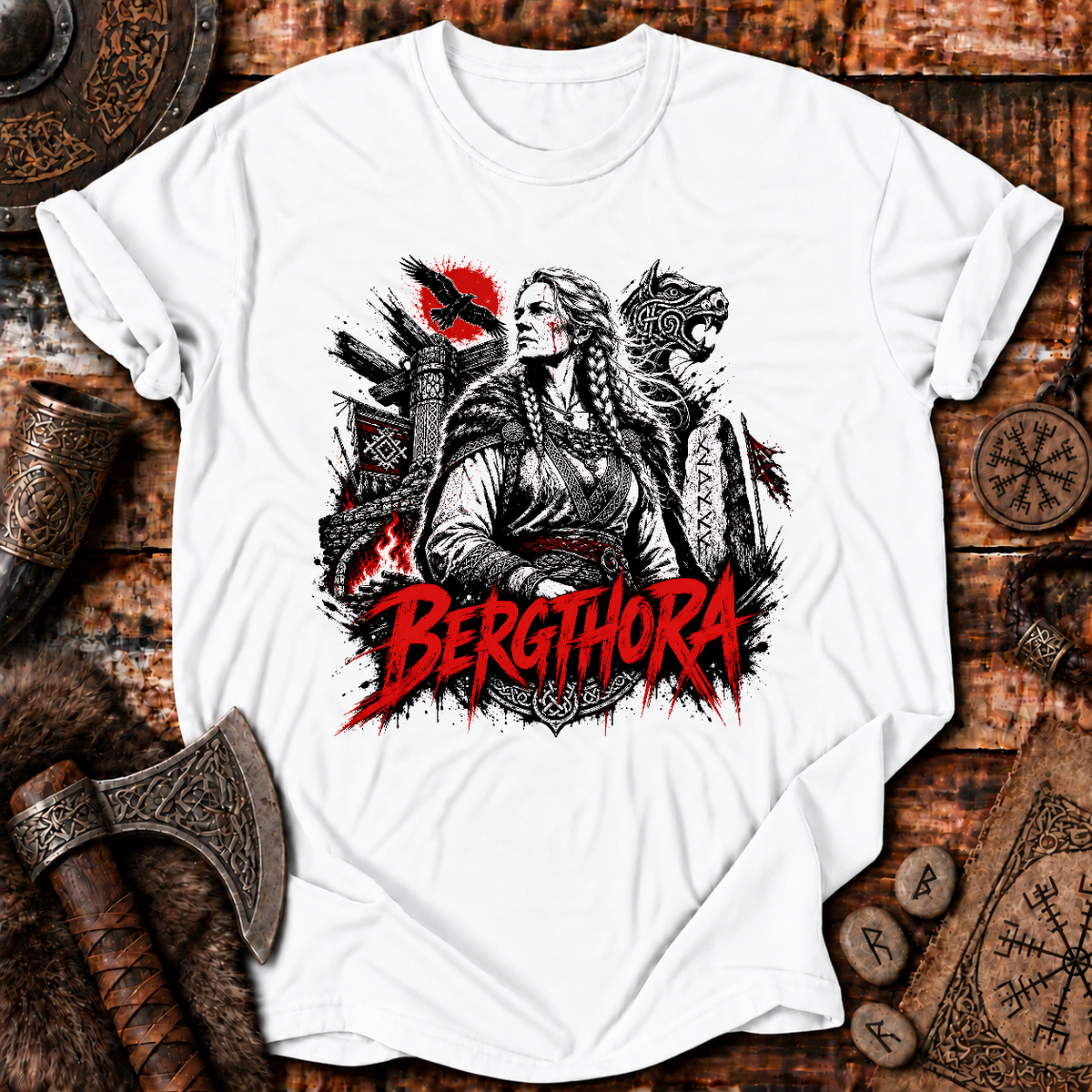 Bergthora Viking Shieldmaiden T-Shirt