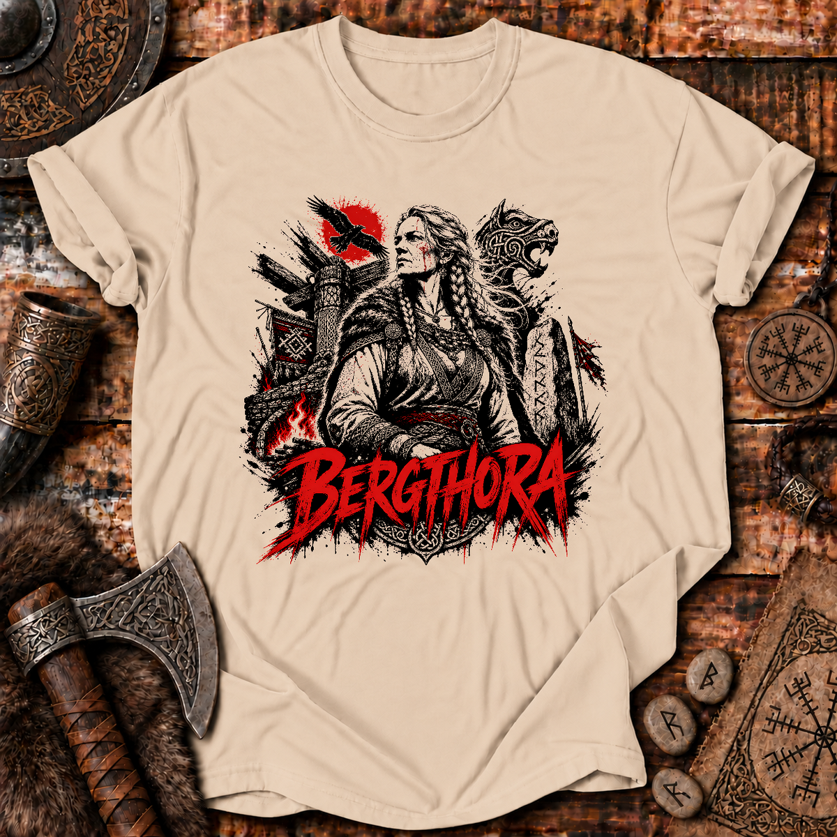 Bergthora Viking Shieldmaiden T-Shirt