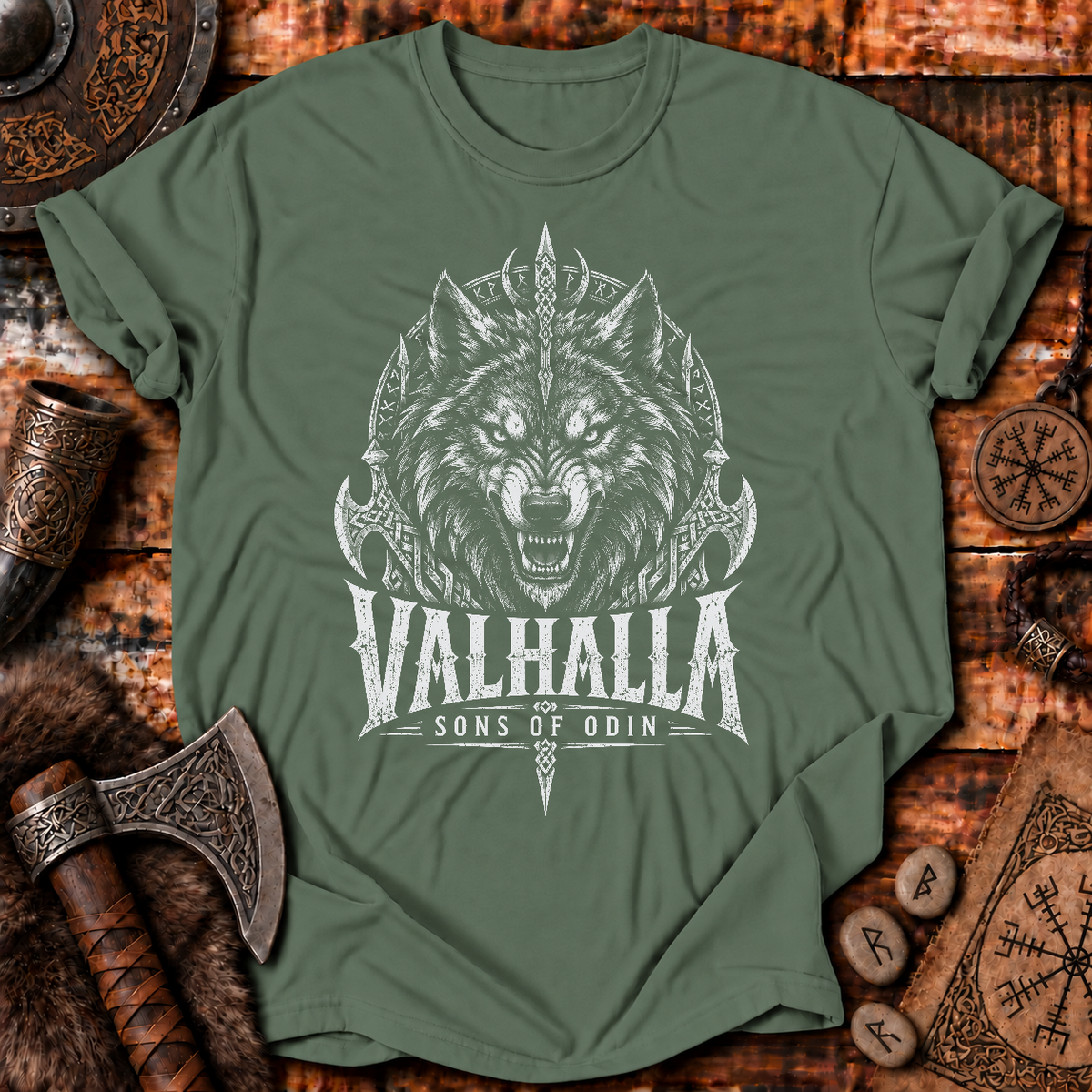 Valhalla Odin Wolf T-Shirt