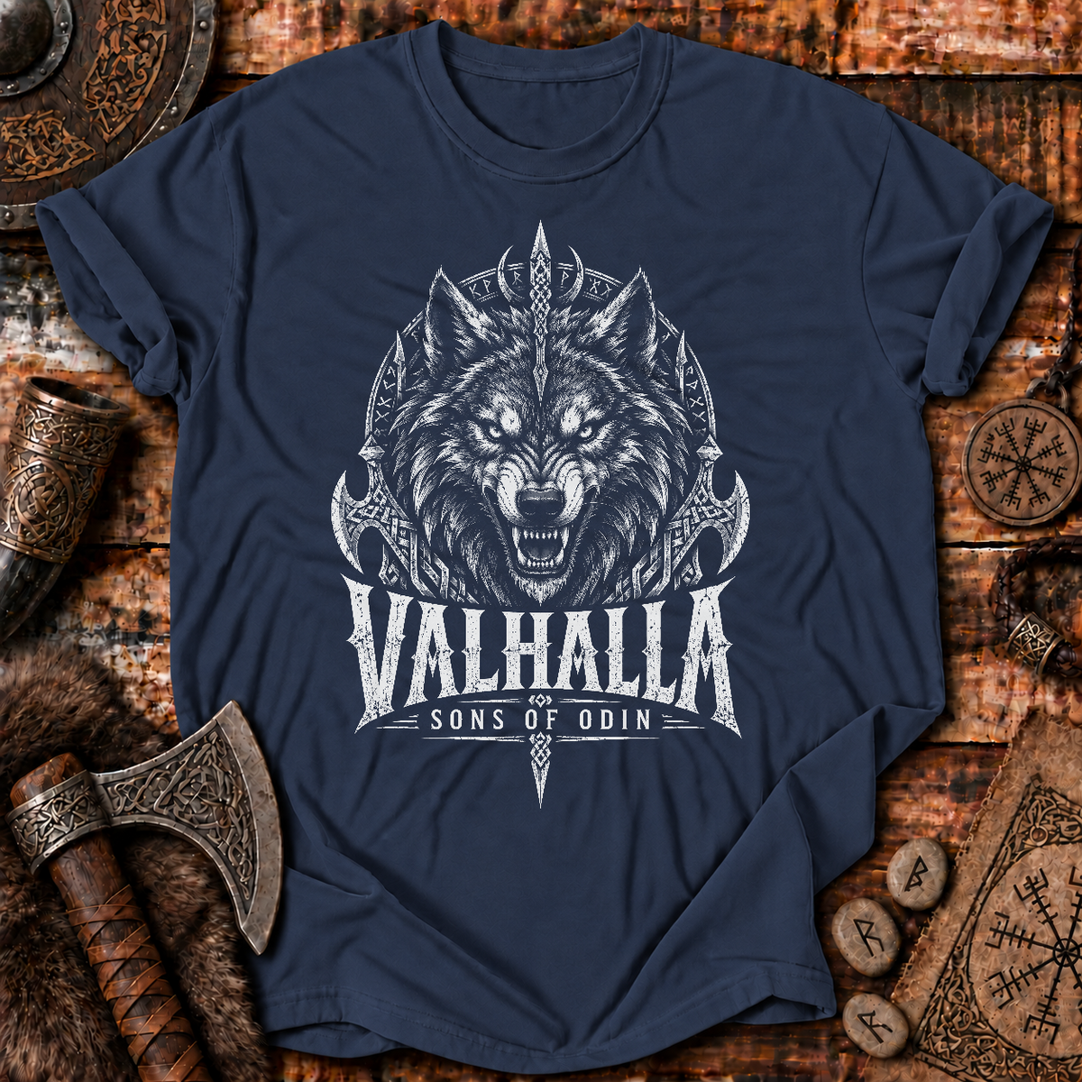 Valhalla Odin Wolf T-Shirt