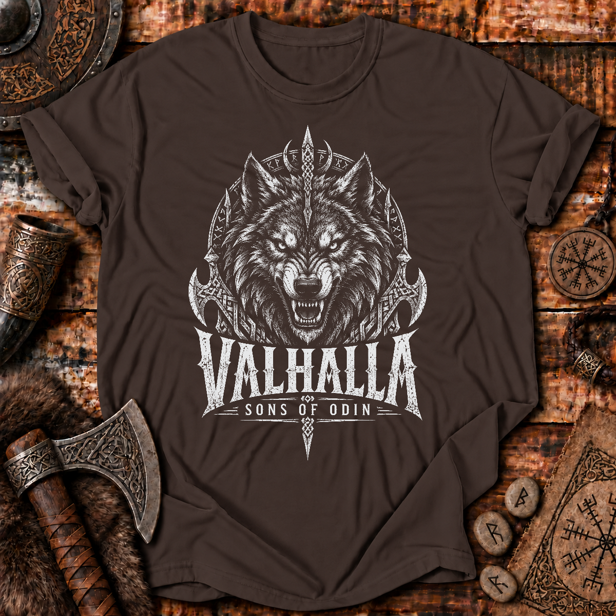 Valhalla Odin Wolf T-Shirt