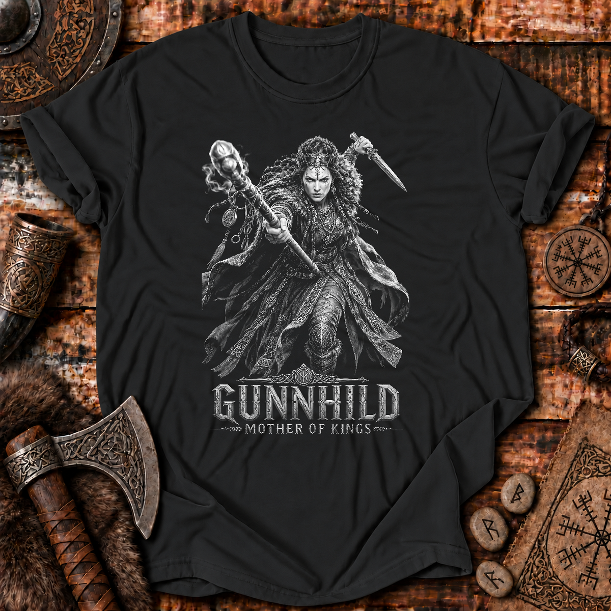 Gunnhild Mother Of Kings Norse Warrior Viking Mythology T-Shirt