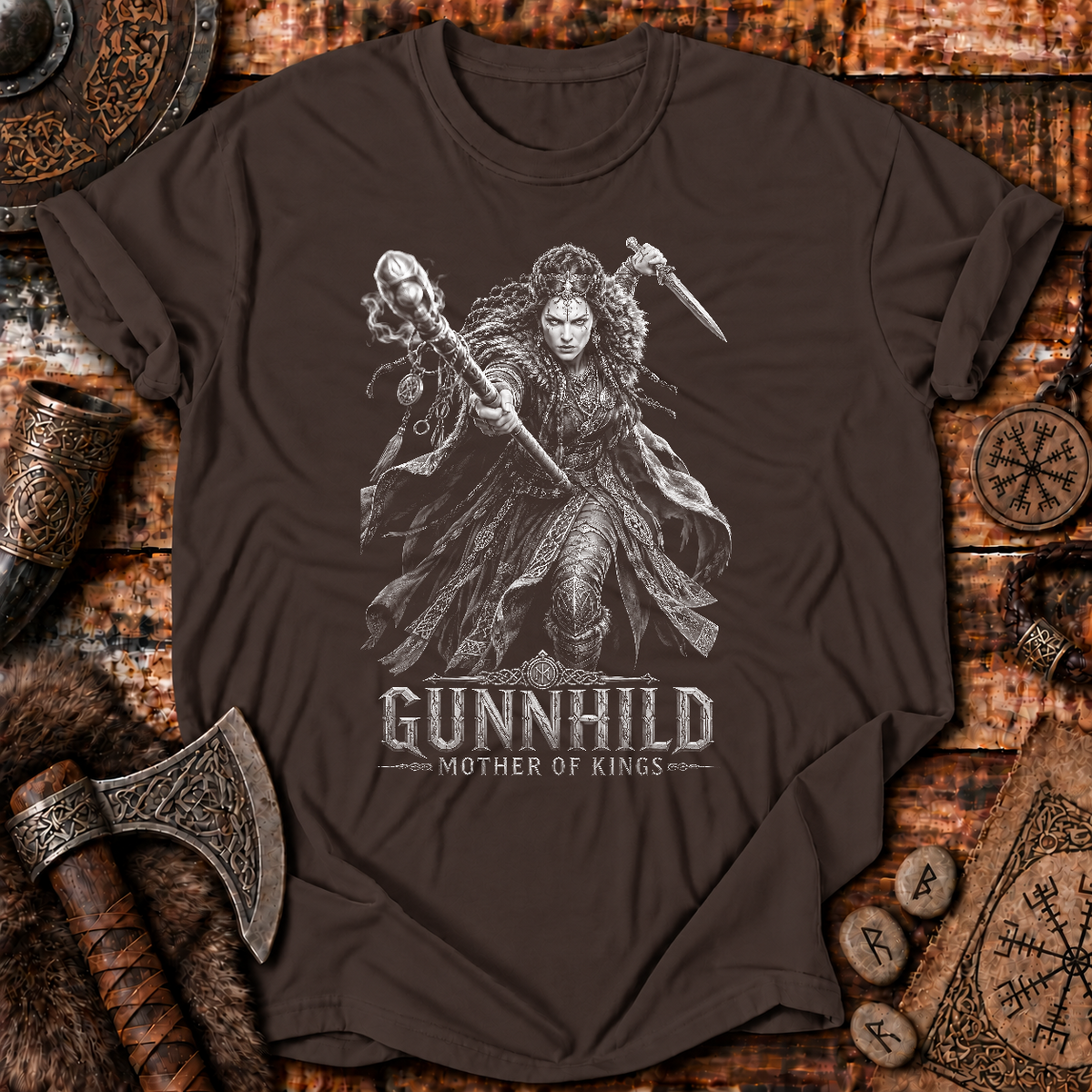 Gunnhild Mother Of Kings Norse Warrior Viking Mythology T-Shirt