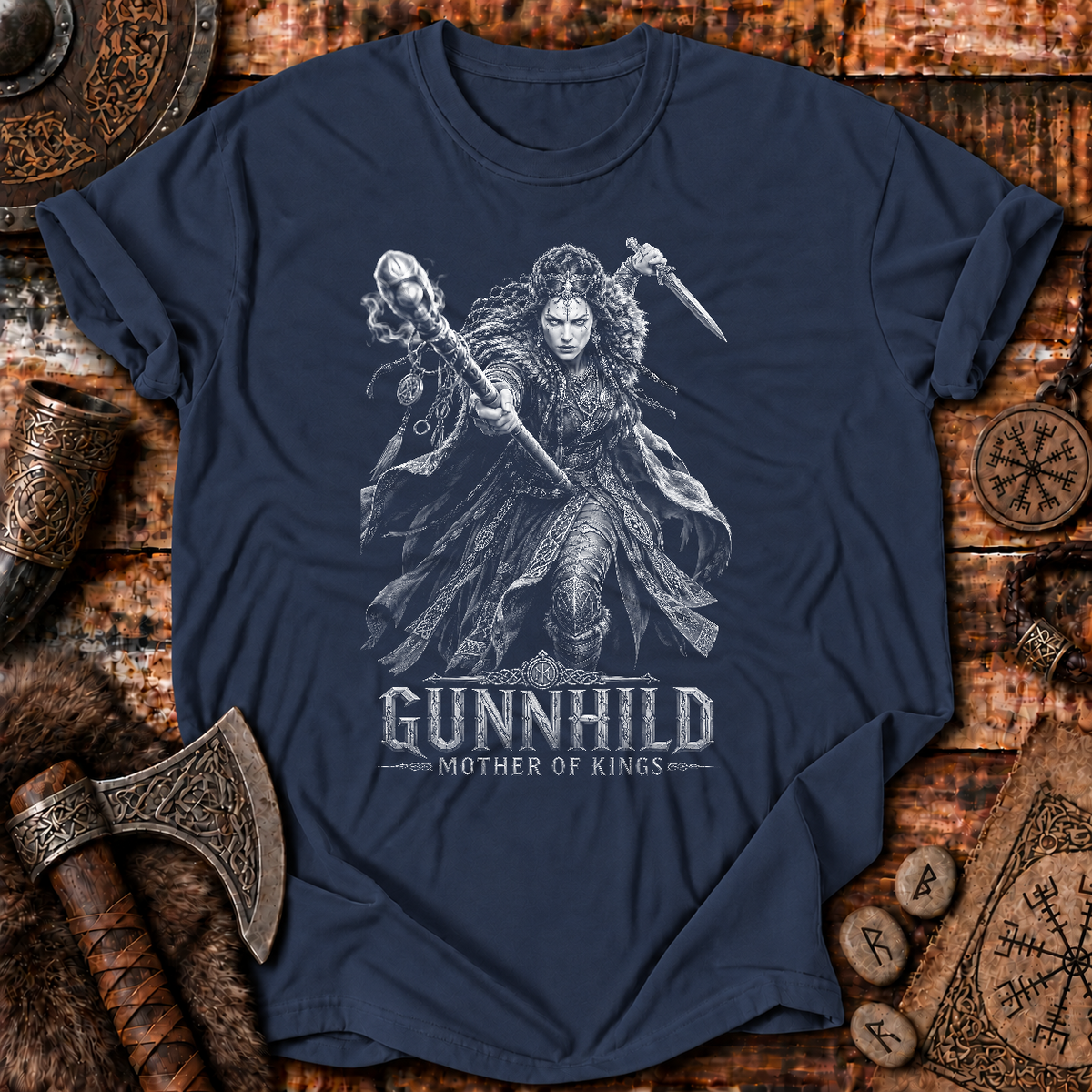 Gunnhild Mother Of Kings Norse Warrior Viking Mythology T-Shirt