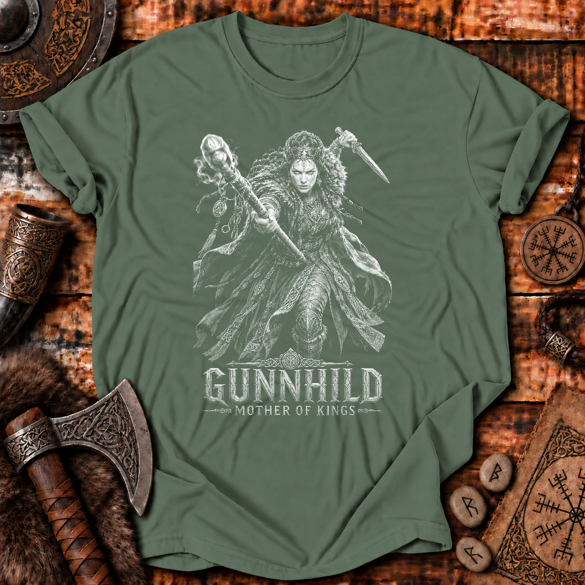 Gunnhild Mother Of Kings Norse Warrior Viking Mythology T-Shirt