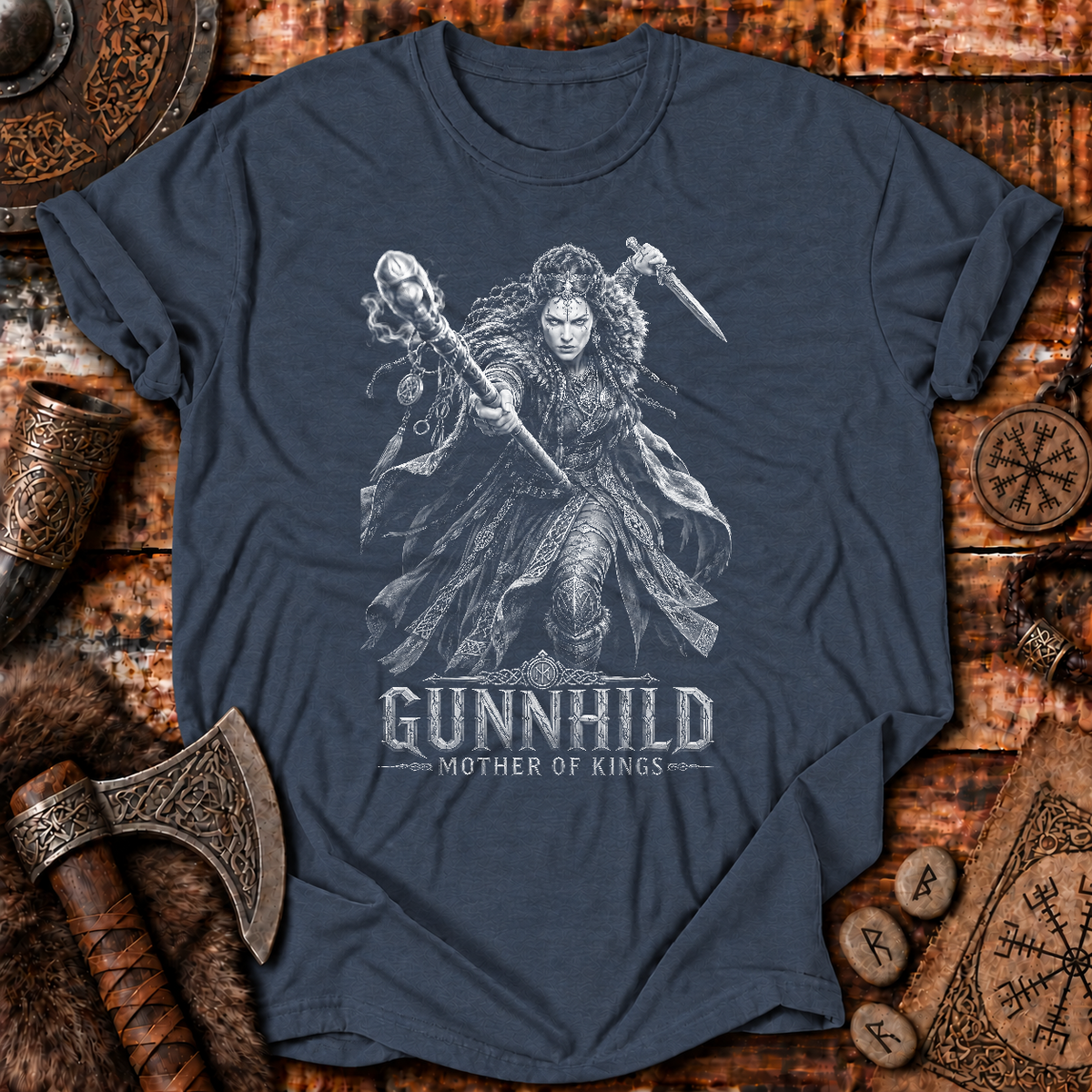Gunnhild Mother Of Kings Norse Warrior Viking Mythology T-Shirt
